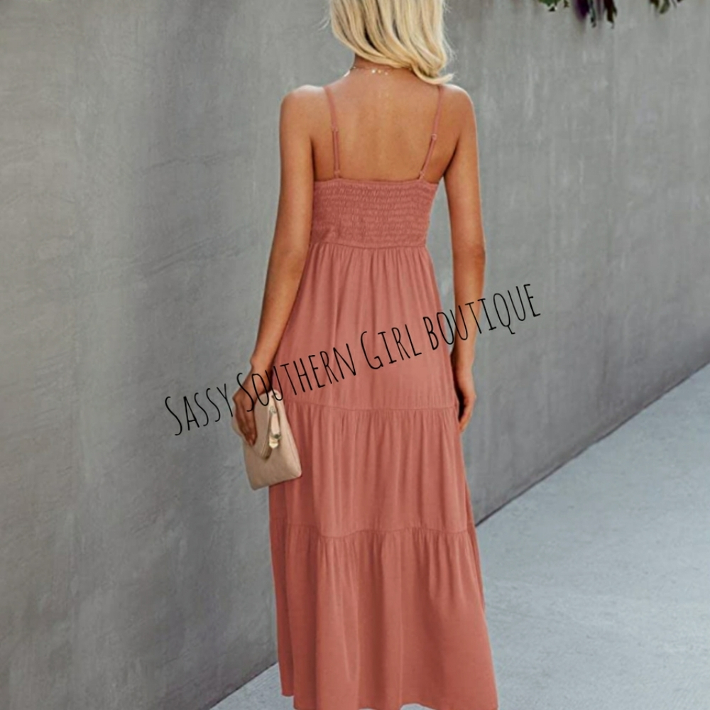 🆕⭐Boho rose pink lace maxi dress - Picture 9 of 12